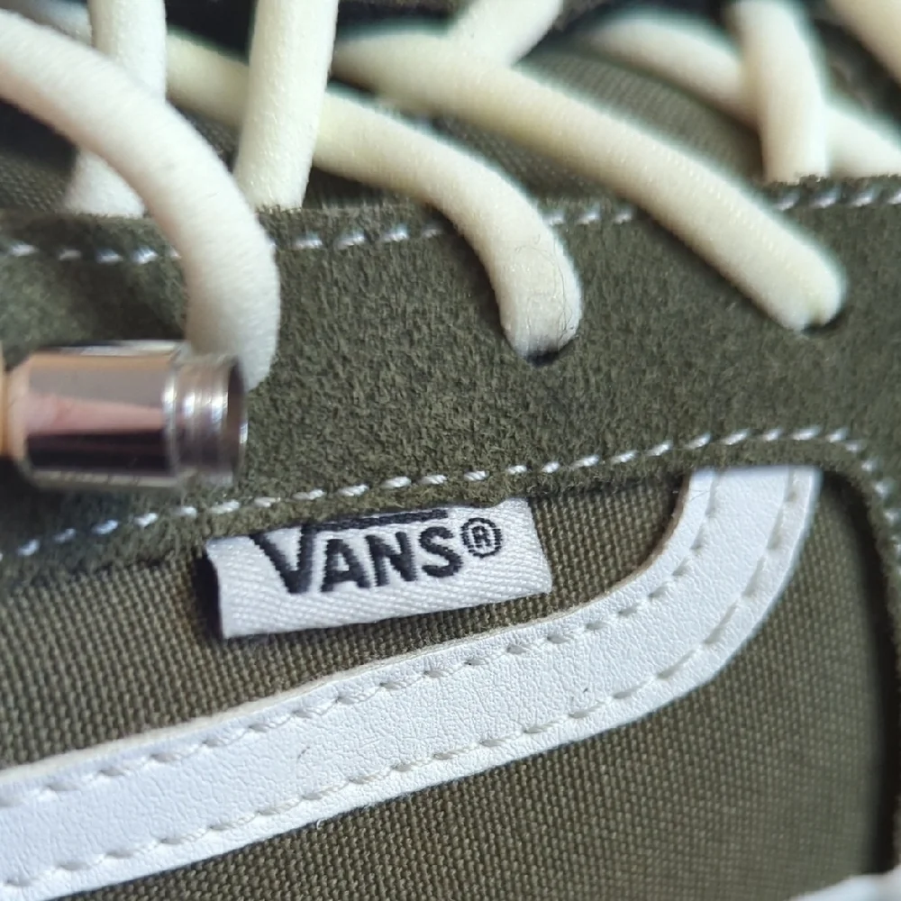 Vans Youth 7 Olive and White Filmore  Seuade Sneakers....